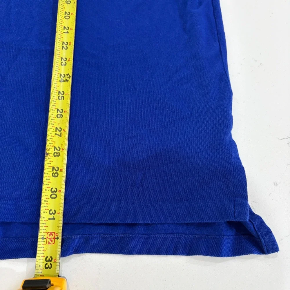 Polo Ralph Lauren Mens 3XLT Tall Royal Blue Short Sleeve Cotton Mesh Polo Shirt